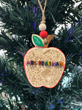Load image into Gallery viewer, Teacher Christmas Tree Ornament - Apple