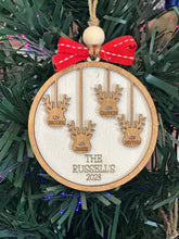 Load image into Gallery viewer, Personalized Ornament - Reindeers