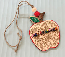 Load image into Gallery viewer, Teacher Christmas Tree Ornament - Apple
