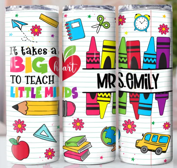 20oz Teacher Notebook Crayon Tumbler