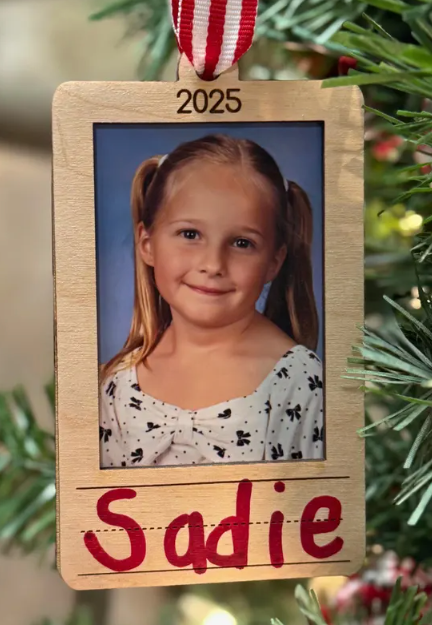 Custom School Picture Ornament