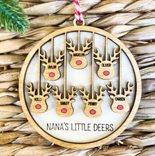 Load image into Gallery viewer, Personalized Ornament - Reindeers
