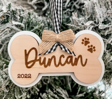 Personalized Ornament - Dog Bone